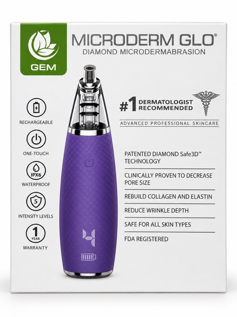 Microdermabrasion Facial Device - Purple